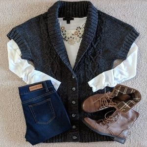 Canyon River Blues Charcoal Gray Sweater Vest, S